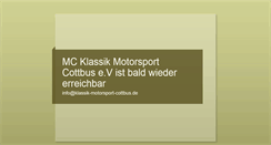 Desktop Screenshot of klassik-motorsport-cottbus.de